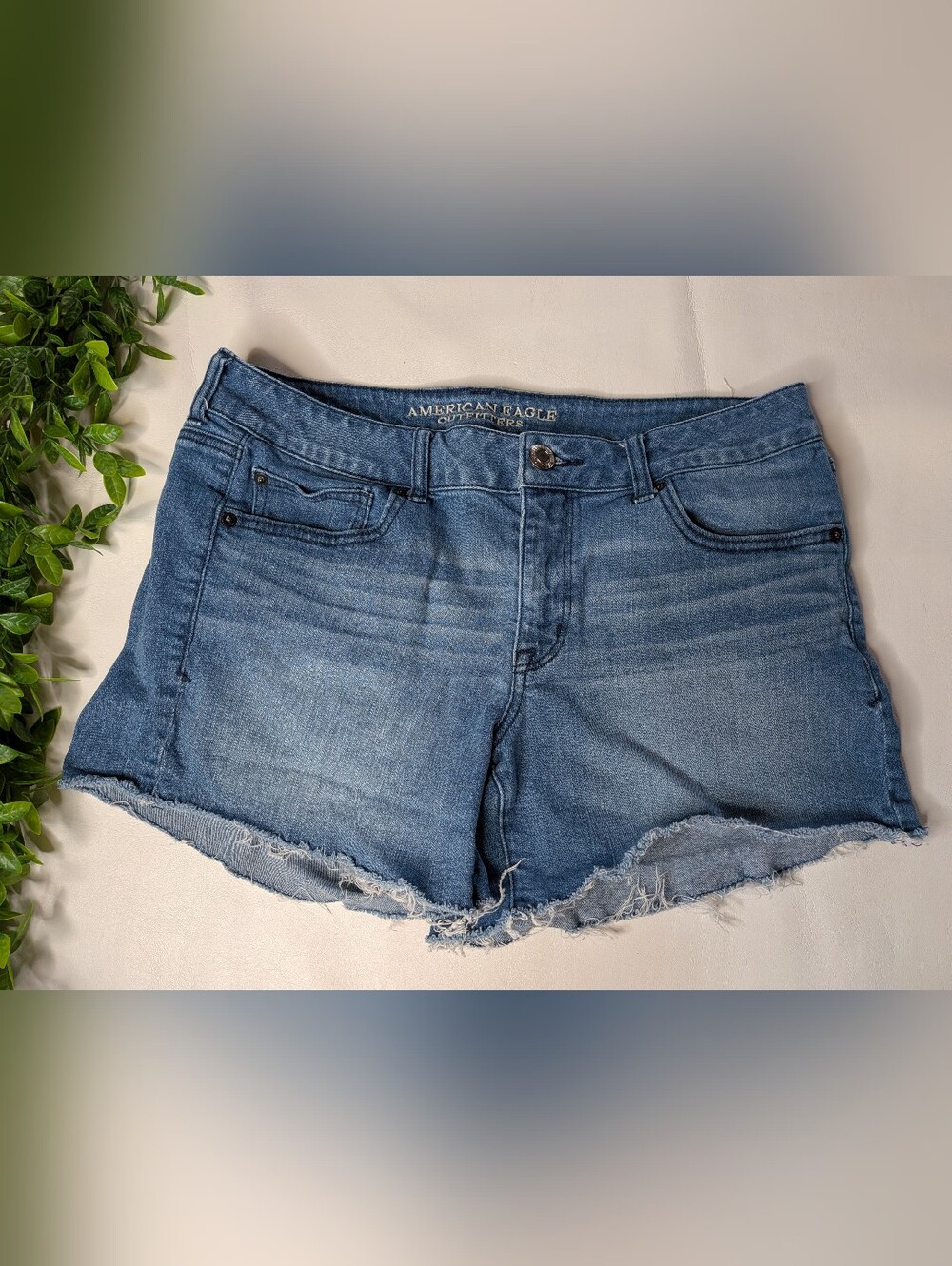 American Eagle Shortie Denim Jean Shorts Size 14
